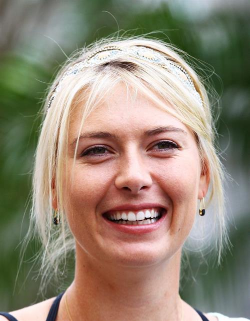 Maria Sharapova poses for a Photograph during a WTA all access Hour at the Ritz Carlton Hotel in Key Biscayne