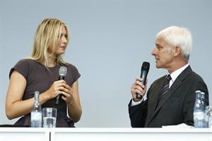 Maria Sharapova unveiled as Porsche's new brand ambassador in Stuttgart 4/22/13 
