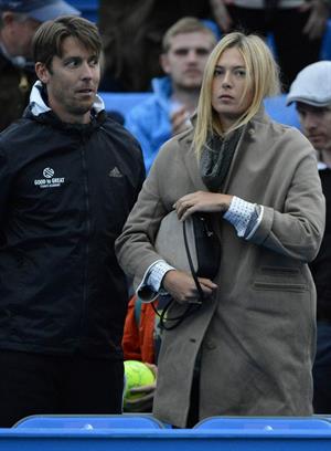 Maria Sharapova Watches her boyfriend on day one of the AEGON Championships at Queens Club in London - June 10, 2013 