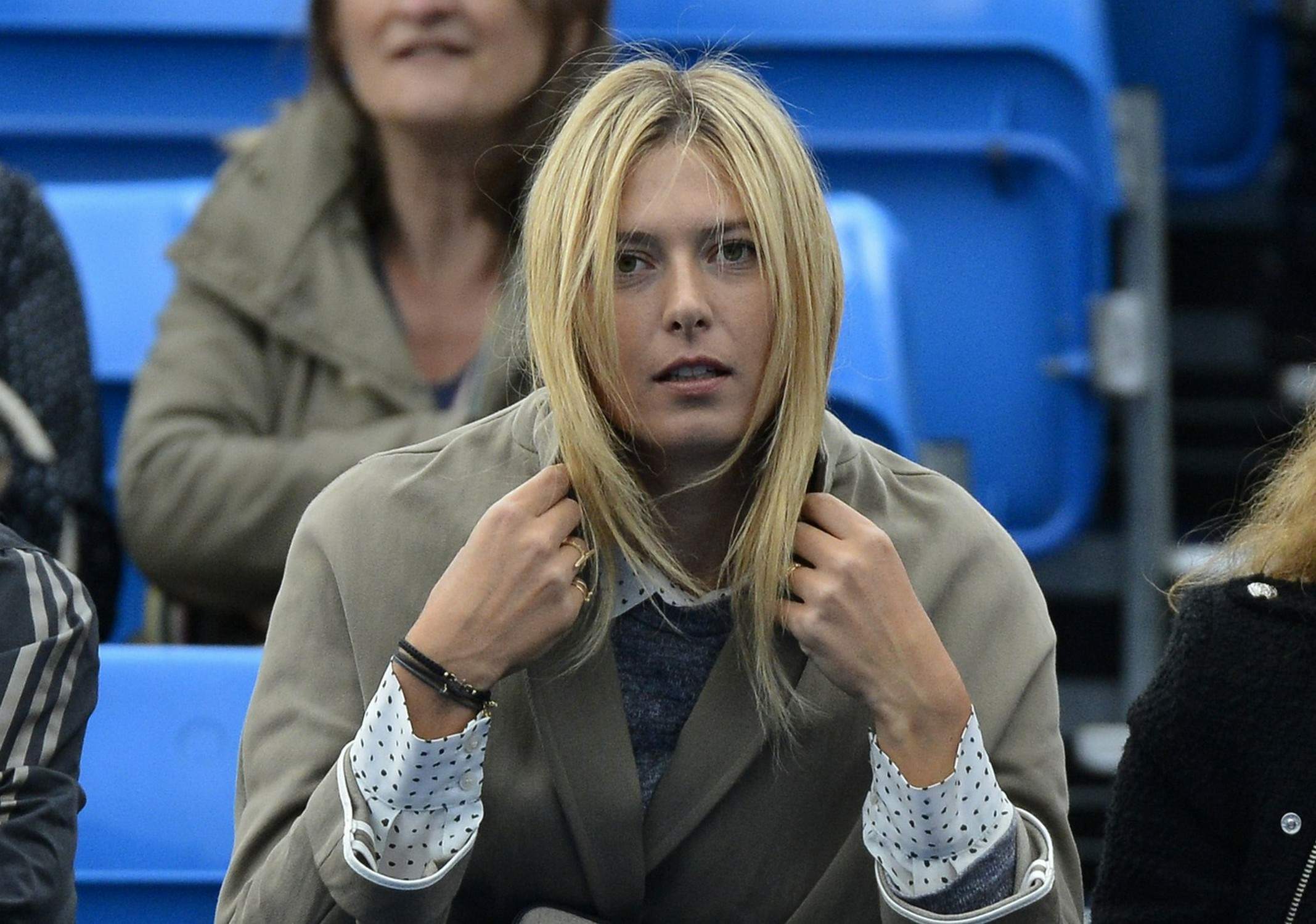 Maria Sharapova Pictures Maria Sharapova Watches her boyfriend on day one of the AEGON Championships at Queens Club in London - June 10, 2013
