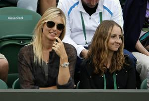 Maria Sharapova Watches her boyfriend Day 4 of the Wimbledon Tennis Championships June 27, 2013 