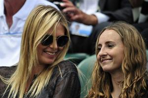 Maria Sharapova Watches her boyfriend Day 4 of the Wimbledon Tennis Championships June 27, 2013 
