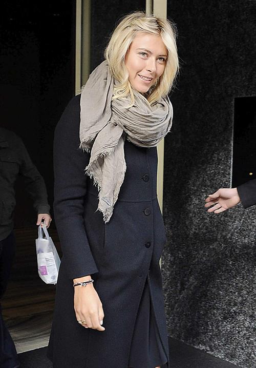 Maria Sharapova Giorgio and Roberta Armani meet tennis star Maria Sharapova at Armani's palace. November 30, 2012 