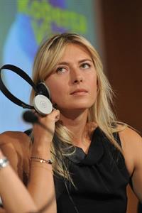 Maria Sharapova attends a press conference to present Saturday's exhibition match Milan November 30, 2012 