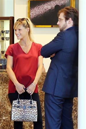 Michelle Hunziker Out Shopping in Milan 12.09.13