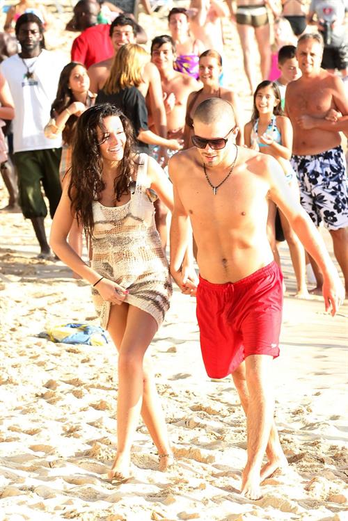 Michelle Keegan beach candids in Barbados December 30, 2011