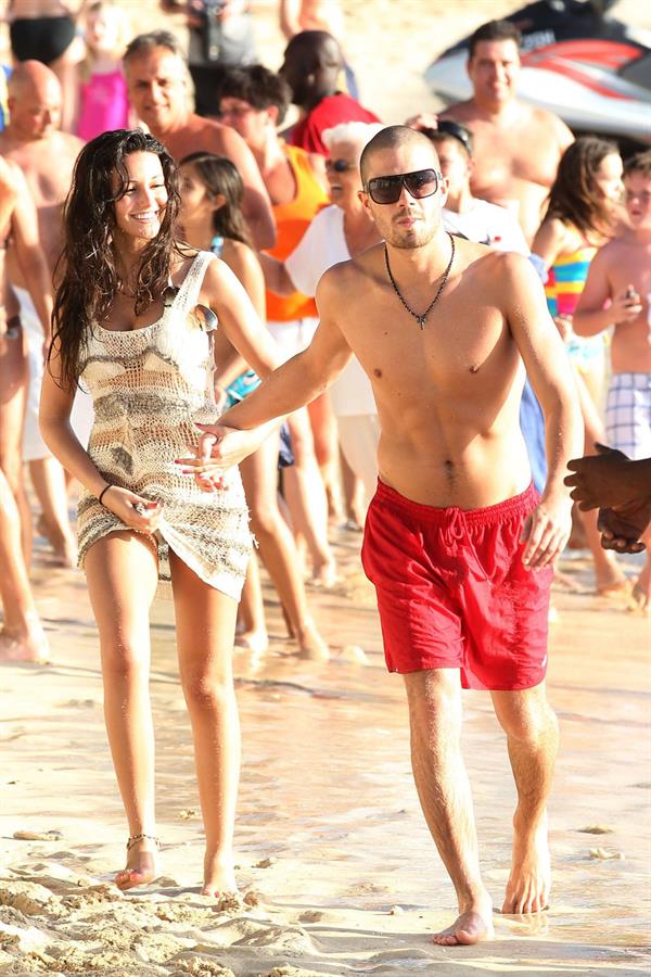 Michelle Keegan beach candids in Barbados December 30, 2011