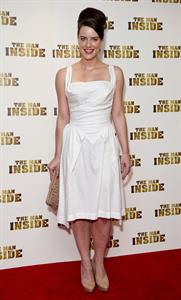 Michelle Ryan attends 'The Man Inside' UK film premiere at the Vue Leicester Square on July 24, 2012 in London, England