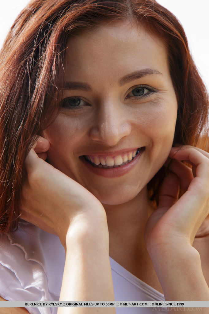 Berenice in  Reale  for MetArt - Berenice stpreads her legs wide open as she displays her sweet pussy outdoors.