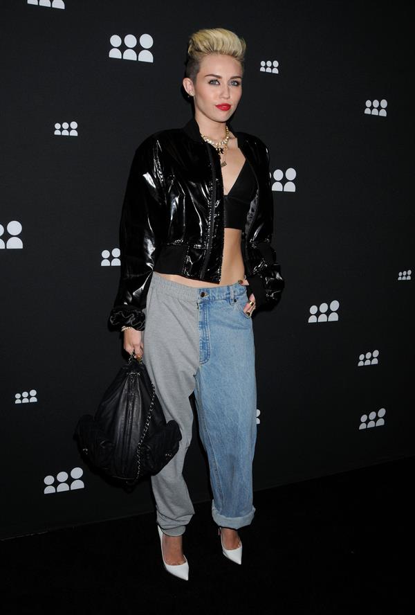 Miley Cyrus Attends the Myspace relaunch at The El Rey Theater in Los Angeles on June 12, 2013