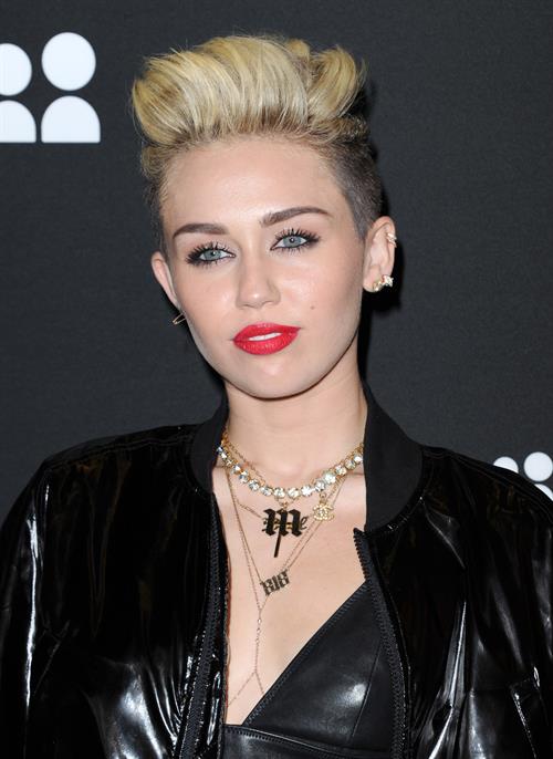 Miley Cyrus Attends the Myspace relaunch at The El Rey Theater in Los Angeles on June 12, 2013
