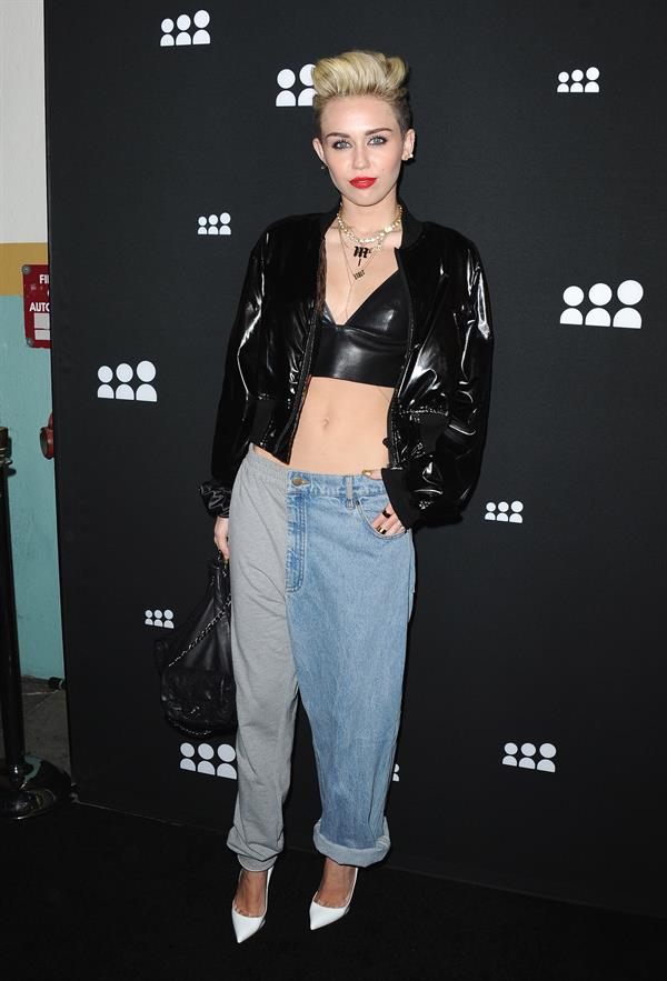 Miley Cyrus Attends the Myspace relaunch at The El Rey Theater in Los Angeles on June 12, 2013