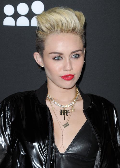 Miley Cyrus Attends the Myspace relaunch at The El Rey Theater in Los ...