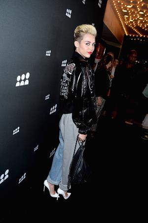 Miley Cyrus Attends the Myspace relaunch at The El Rey Theater in Los Angeles on June 12, 2013