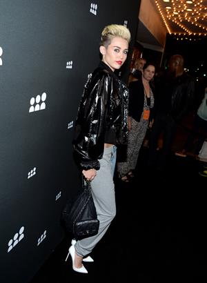 Miley Cyrus Attends the Myspace relaunch at The El Rey Theater in Los Angeles on June 12, 2013