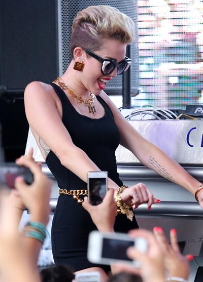 Miley Cyrus attends Y100's Mackapoolza at the Clevelander South Beach in Miami Beach - June 28, 2013