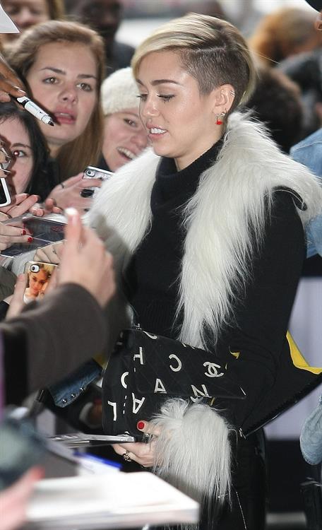 Miley Cyrus – BBC Radio 1 arrival in London 11/12/13  
