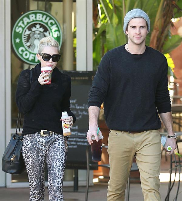 Miley Cyrus at Starbucks in Toluca Lake 12/22/12 