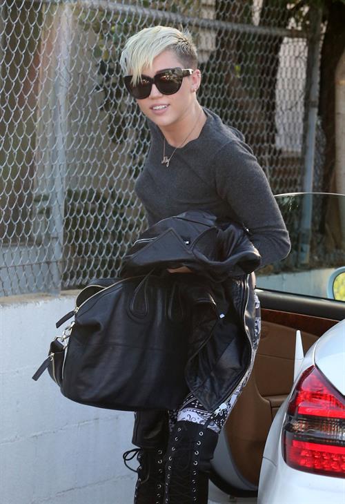 Miley Cyrus out and about in Burbank 10/26/12