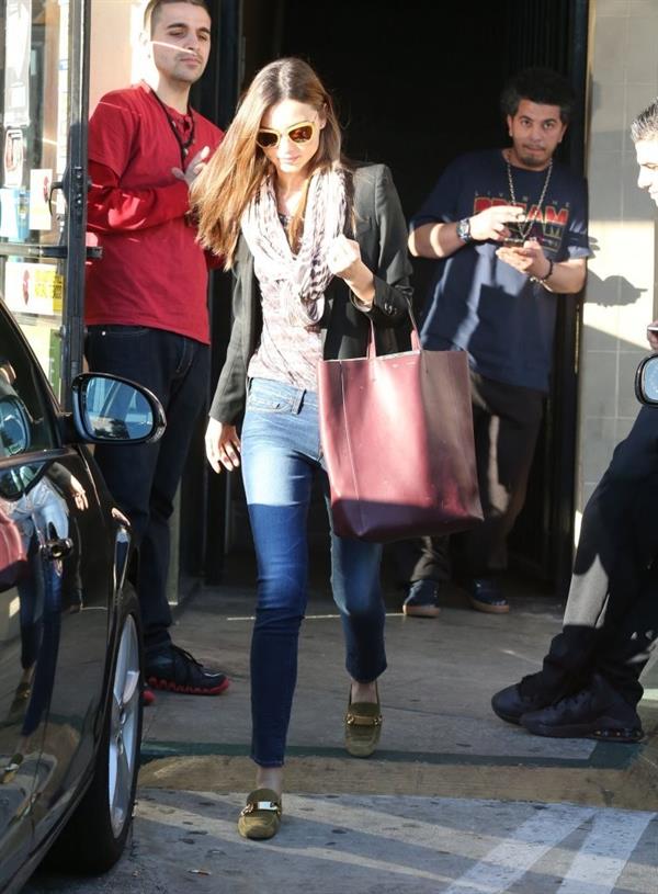 Miranda kerr outside a spa in LA on January 4th 2013  