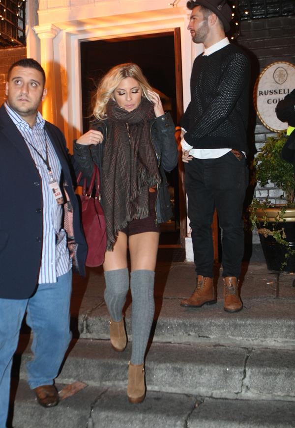 Mollie King on the street in Dublin Ireland on Dec 20, 2011 