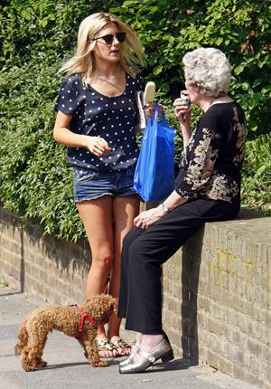 Mollie King London candids April 23, 2011 