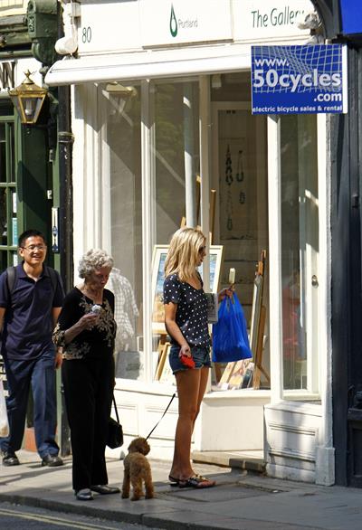 Mollie King London candids April 23, 2011 
