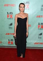 Natalie Zea FX Network's Justified Season 4 premiere in Hollywood 1/5/13 