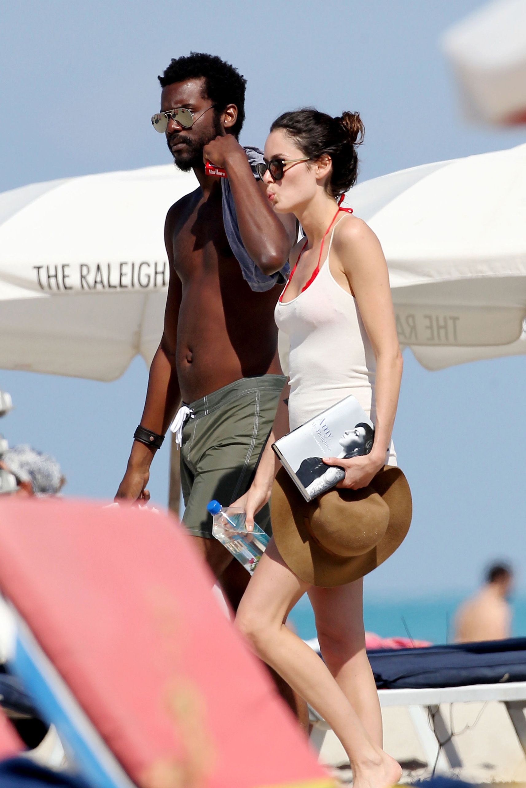 Nicole Trunfio bikini candids in Miami Beach 11/1/12