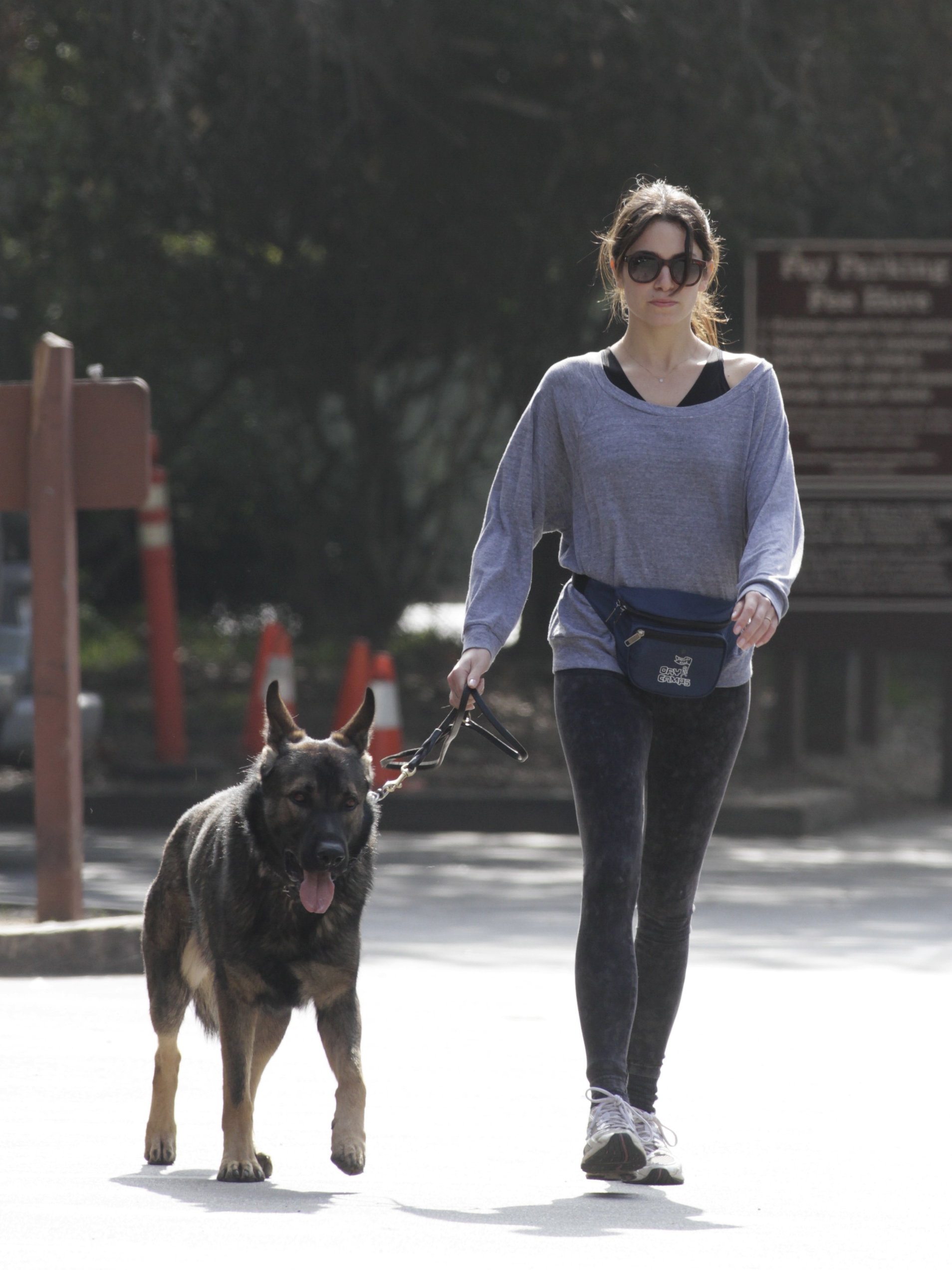 Nikki Reed jogging with her dog Enzo in Los Angeles on February 6, 2013