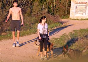 Nikki Reed walking her dogs in the Santa Monica Mountains (03.02.2013) 