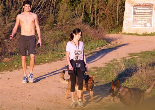 Nikki Reed walking her dogs in the Santa Monica Mountains (03.02.2013) 