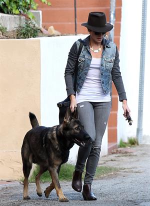 Nikki Reed Takes her dog out for a walk in Sherman Oaks, California (November 19, 2012) 