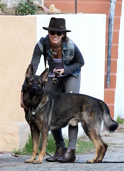 Nikki Reed Takes her dog out for a walk in Sherman Oaks, California (November 19, 2012) 