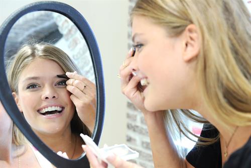 Nina Agdal at European Wax Center for The Natural Brow Powder launch in New York - August 14, 2013 