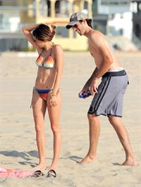 Noureen DeWulf bikini candids at Redondo Beach 10/8/12 
