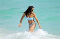 Padma Lakshmi in a bikini on the beach in Miami, Florida - December 8, 2012 