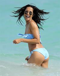 Padma Lakshmi in a bikini on the beach in Miami, Florida - December 8, 2012 