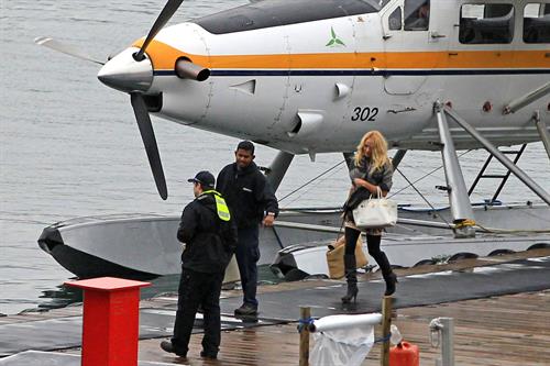 Pamela Anderson in Vancouver on January 29, 2013
