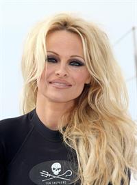 Pamela Anderson Launches Sea Shepherds Operation Zero Tolerance Whale Defense Campaign on November 2, 2012 