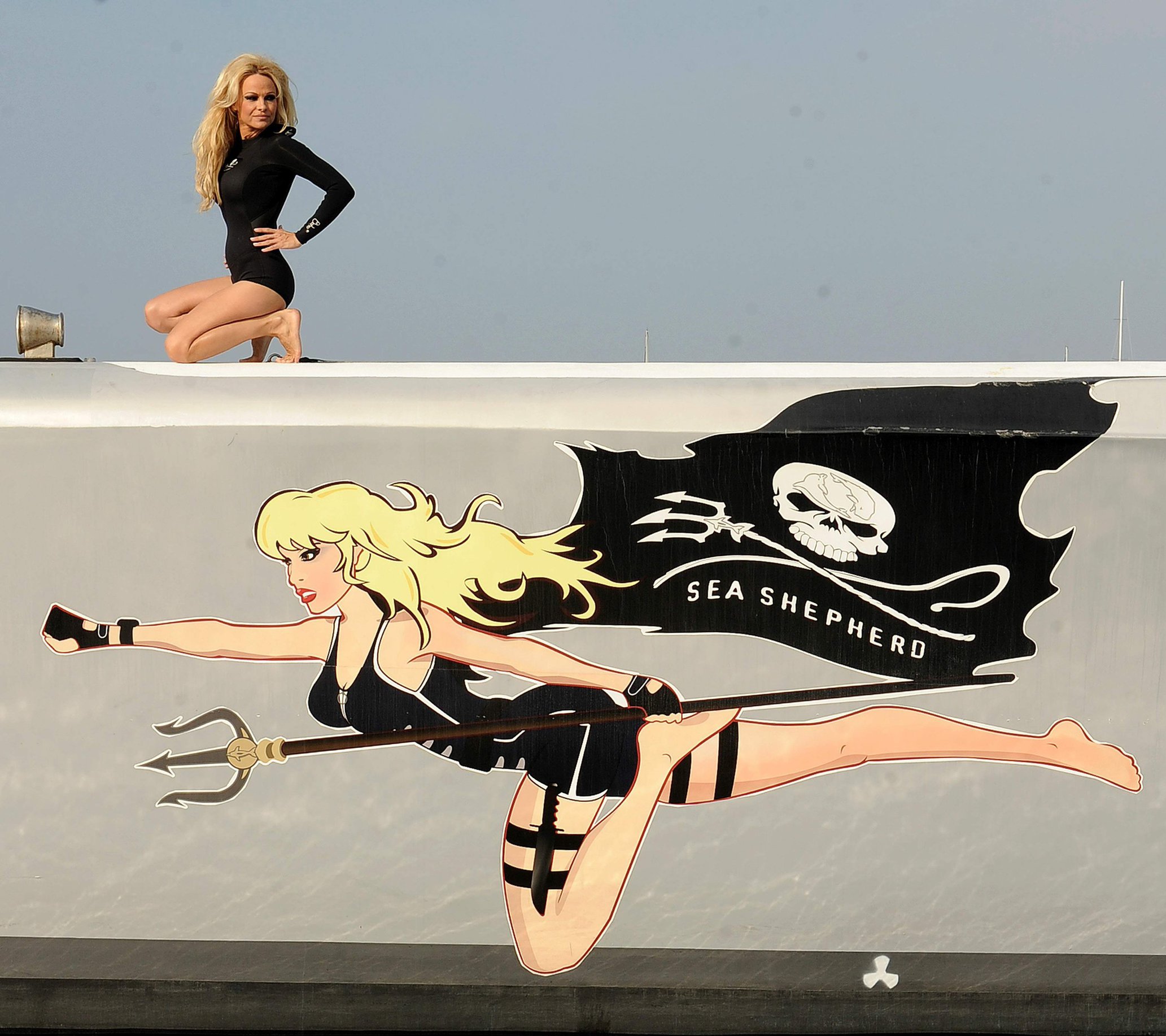 Pamela Anderson Launches Sea Shepherds Operation Zero Tolerance Whale Defense Campaign on November 2, 2012 