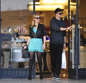 Paris Hilton and River Viiperi at Barneys doing some shopping in Beverly Hills