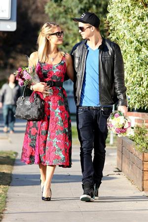 Paris Hilton and River Viiperi get in the mood for Valentine's Day with a romantic shopping trip in LA 2/11/13 