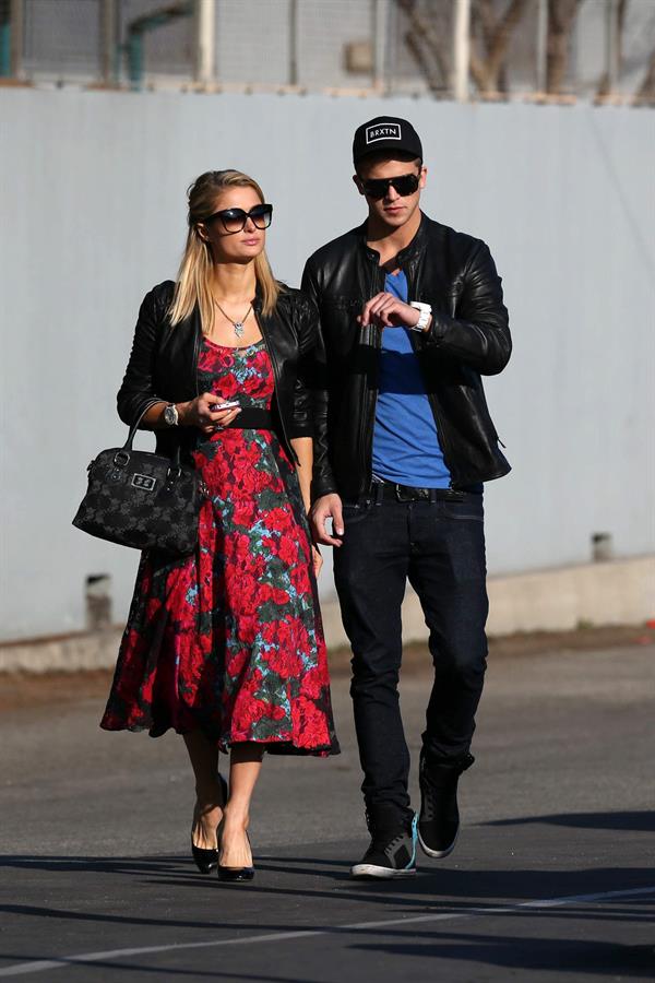 Paris Hilton and River Viiperi get in the mood for Valentine's Day with a romantic shopping trip in LA 2/11/13 