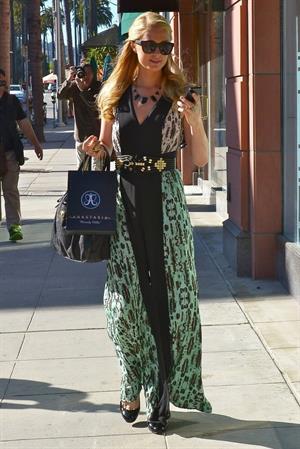 Paris Hilton stops by Anastasia Spa in Beverly Hills, California April 10, 2013 