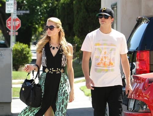 Paris Hilton stops by Anastasia Spa in Beverly Hills, California April 10, 2013 