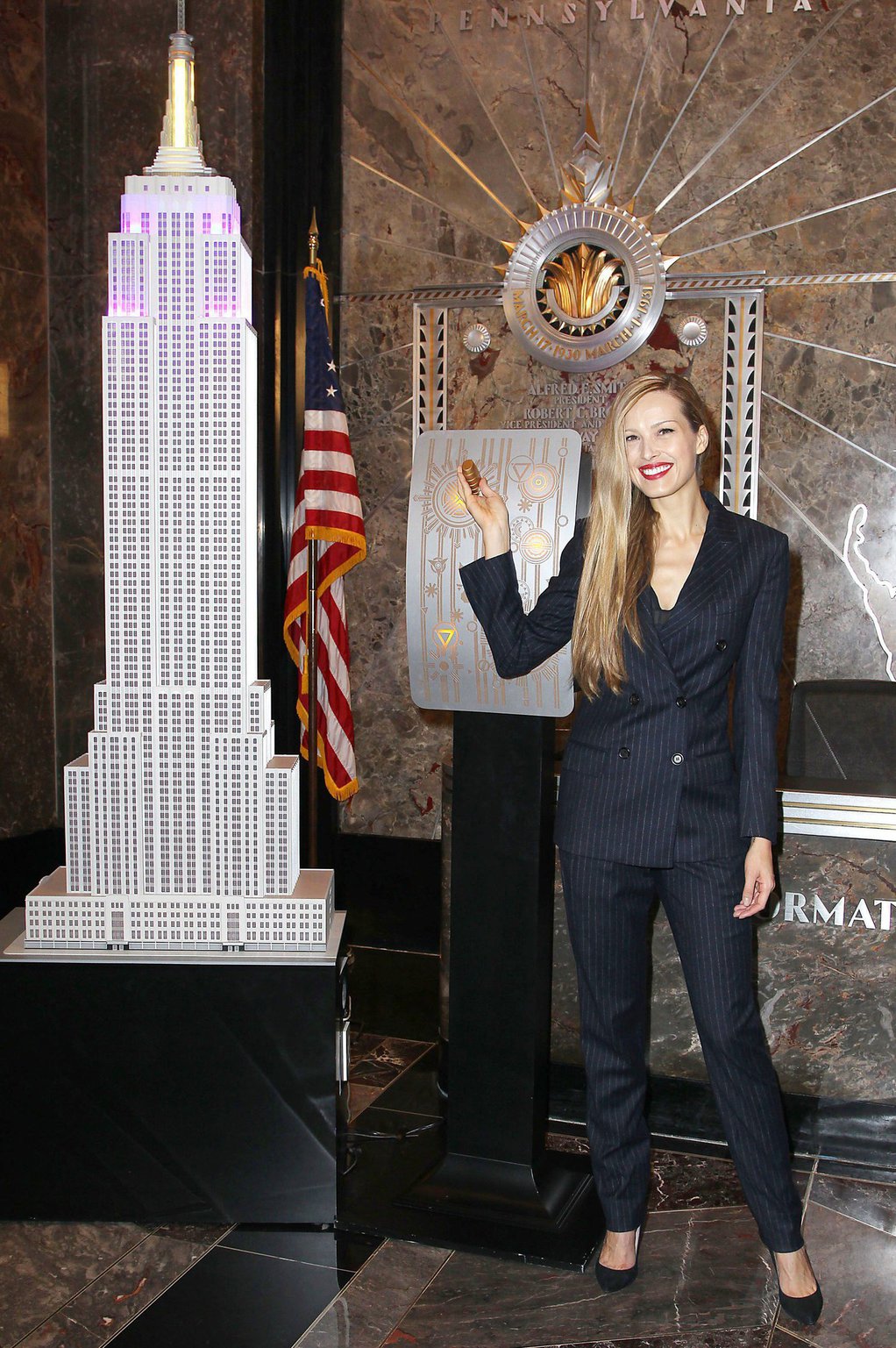 Petra Nemcova Empire State Building in NYC 10/16/12 