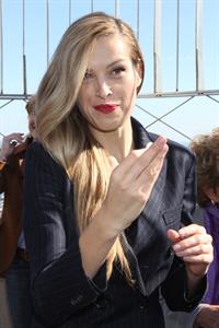 Petra Nemcova Empire State Building in NYC 10/16/12 