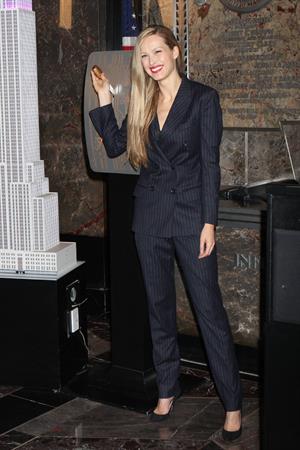 Petra Nemcova Empire State Building in NYC 10/16/12 