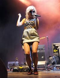 Pixie Lott performs at the V Festival at Hylands Park in Chelmsford - on August 18, 2012
